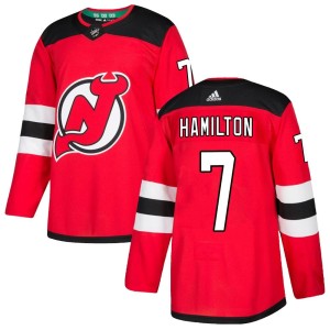 New Jersey Devils Dougie Hamilton Official Red Adidas Authentic Youth Home NHL Hockey Jersey