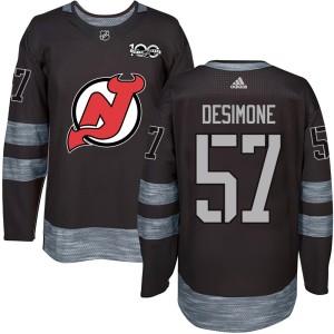 New Jersey Devils Nick DeSimone Official Black Authentic Youth 1917-2017 100th Anniversary NHL Hockey Jersey