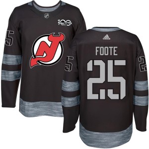 New Jersey Devils Nolan Foote Official Black Authentic Youth 1917-2017 100th Anniversary NHL Hockey Jersey