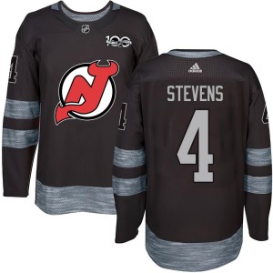 New Jersey Devils Scott Stevens Official Black Authentic Youth 1917-2017 100th Anniversary NHL Hockey Jersey
