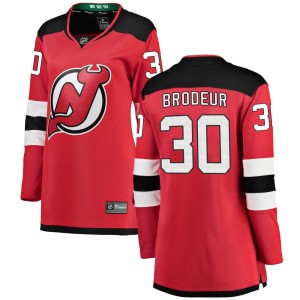 New Jersey Devils Martin Brodeur Official Red Fanatics Branded Breakaway Women's Home NHL Hockey Jersey