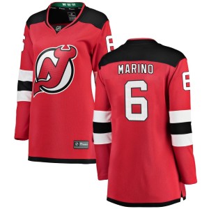 New Jersey Devils John Marino Official Red Fanatics Branded Breakaway Women's Home NHL Hockey Jersey