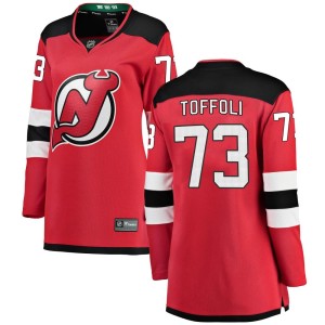 New Jersey Devils Tyler Toffoli Official Red Fanatics Branded Breakaway Women's Home NHL Hockey Jersey