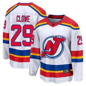 New Jersey Devils Ryane Clowe Official White Fanatics Branded Breakaway Adult Special Edition 2.0 NHL Hockey Jersey