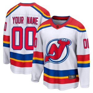 New Jersey Devils Custom Official White Fanatics Branded Breakaway Adult Custom Special Edition 2.0 NHL Hockey Jersey
