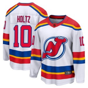 New Jersey Devils Alexander Holtz Official White Fanatics Branded Breakaway Adult Special Edition 2.0 NHL Hockey Jersey
