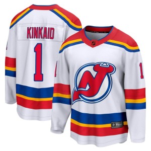 New Jersey Devils Keith Kinkaid Official White Fanatics Branded Breakaway Adult Special Edition 2.0 NHL Hockey Jersey
