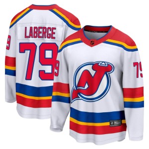 New Jersey Devils Samuel Laberge Official White Fanatics Branded Breakaway Adult Special Edition 2.0 NHL Hockey Jersey