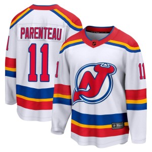 New Jersey Devils P. A. Parenteau Official White Fanatics Branded Breakaway Adult Special Edition 2.0 NHL Hockey Jersey