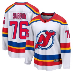 New Jersey Devils P.K. Subban Official White Fanatics Branded Breakaway Adult Special Edition 2.0 NHL Hockey Jersey