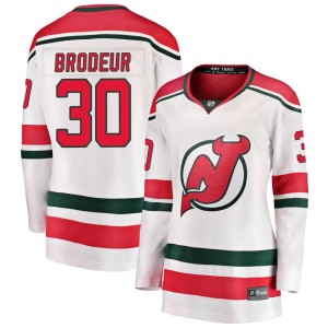 New Jersey Devils Martin Brodeur Official White Fanatics Branded Breakaway Women's Alternate NHL Hockey Jersey