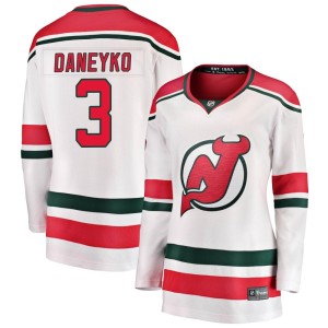 New Jersey Devils Ken Daneyko Official White Fanatics Branded Breakaway Women's Alternate NHL Hockey Jersey