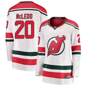 New Jersey Devils Michael McLeod Official White Fanatics Branded Breakaway Women's Alternate NHL Hockey Jersey
