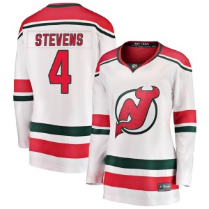 New Jersey Devils Scott Stevens Official White Fanatics Branded Breakaway Women's Alternate NHL Hockey Jersey