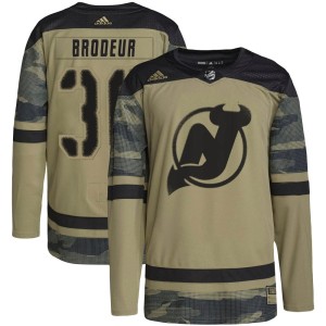New Jersey Devils Martin Brodeur Official Camo Adidas Authentic Adult Military Appreciation Practice NHL Hockey Jersey
