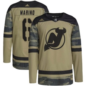 New Jersey Devils John Marino Official Camo Adidas Authentic Adult Military Appreciation Practice NHL Hockey Jersey
