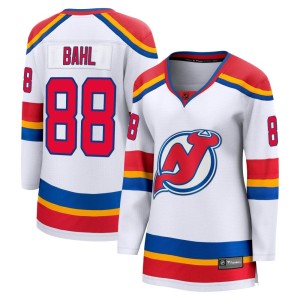 New Jersey Devils Kevin Bahl Official White Fanatics Branded Breakaway Women's Special Edition 2.0 NHL Hockey Jersey
