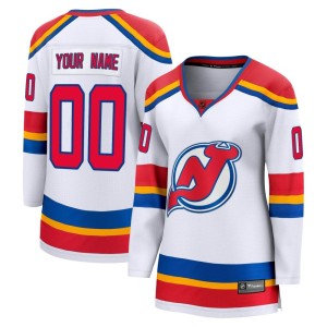 New Jersey Devils Custom Official White Fanatics Branded Breakaway Women's Custom Special Edition 2.0 NHL Hockey Jersey