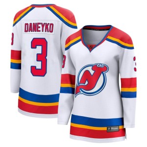 New Jersey Devils Ken Daneyko Official White Fanatics Branded Breakaway Women's Special Edition 2.0 NHL Hockey Jersey