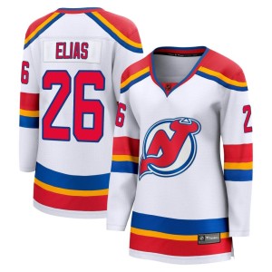 New Jersey Devils Patrik Elias Official White Fanatics Branded Breakaway Women's Special Edition 2.0 NHL Hockey Jersey