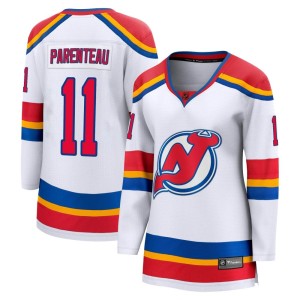 New Jersey Devils P. A. Parenteau Official White Fanatics Branded Breakaway Women's Special Edition 2.0 NHL Hockey Jersey
