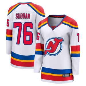 New Jersey Devils P.K. Subban Official White Fanatics Branded Breakaway Women's Special Edition 2.0 NHL Hockey Jersey