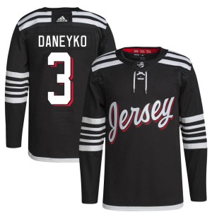 New Jersey Devils Ken Daneyko Official Black Adidas Authentic Youth 2021/22 Alternate Primegreen Pro Player NHL Hockey Jersey