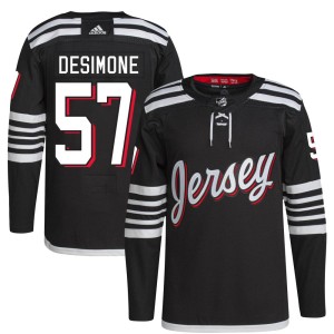 New Jersey Devils Nick DeSimone Official Black Adidas Authentic Youth 2021/22 Alternate Primegreen Pro Player NHL Hockey Jersey