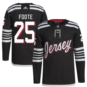 New Jersey Devils Nolan Foote Official Black Adidas Authentic Youth 2021/22 Alternate Primegreen Pro Player NHL Hockey Jersey