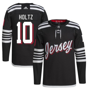 New Jersey Devils Alexander Holtz Official Black Adidas Authentic Youth 2021/22 Alternate Primegreen Pro Player NHL Hockey Jersey