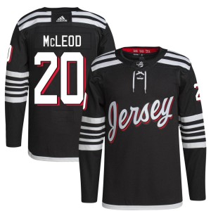 New Jersey Devils Michael McLeod Official Black Adidas Authentic Youth 2021/22 Alternate Primegreen Pro Player NHL Hockey Jersey