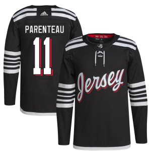 New Jersey Devils P. A. Parenteau Official Black Adidas Authentic Youth 2021/22 Alternate Primegreen Pro Player NHL Hockey Jersey