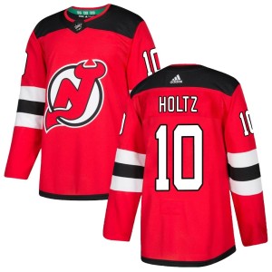 New Jersey Devils Alexander Holtz Official Red Adidas Authentic Adult Home NHL Hockey Jersey