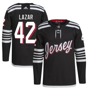New Jersey Devils Curtis Lazar Official Black Adidas Authentic Adult 2021/22 Alternate Primegreen Pro Player NHL Hockey Jersey