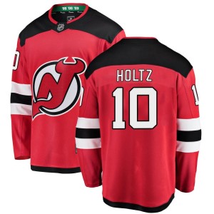 New Jersey Devils Alexander Holtz Official Red Fanatics Branded Breakaway Adult Home NHL Hockey Jersey