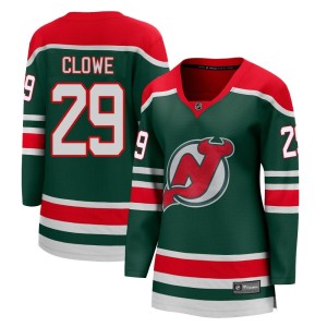 New Jersey Devils Ryane Clowe Official Green Fanatics Branded Breakaway Women's 2020/21 Special Edition NHL Hockey Jersey