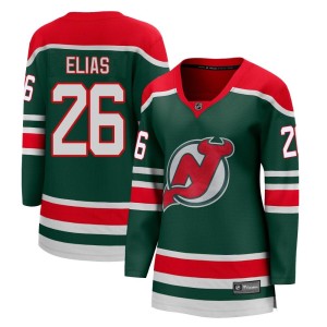 New Jersey Devils Patrik Elias Official Green Fanatics Branded Breakaway Women's 2020/21 Special Edition NHL Hockey Jersey