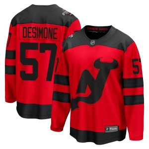 New Jersey Devils Nick DeSimone Official Red Fanatics Branded Breakaway Adult 2024 Stadium Series NHL Hockey Jersey