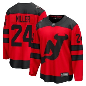New Jersey Devils Colin Miller Official Red Fanatics Branded Breakaway Adult 2024 Stadium Series NHL Hockey Jersey