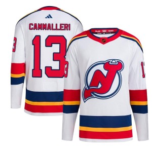 New Jersey Devils Mike Cammalleri Official White Adidas Authentic Adult Reverse Retro 2.0 NHL Hockey Jersey