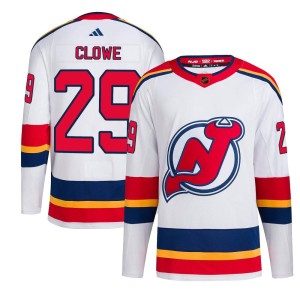 New Jersey Devils Ryane Clowe Official White Adidas Authentic Adult Reverse Retro 2.0 NHL Hockey Jersey