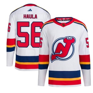 New Jersey Devils Erik Haula Official White Adidas Authentic Adult Reverse Retro 2.0 NHL Hockey Jersey