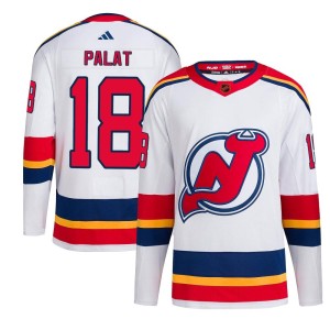 New Jersey Devils Ondrej Palat Official White Adidas Authentic Adult Reverse Retro 2.0 NHL Hockey Jersey