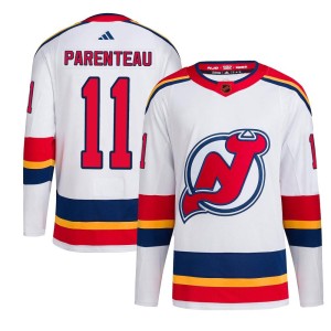 New Jersey Devils P. A. Parenteau Official White Adidas Authentic Adult Reverse Retro 2.0 NHL Hockey Jersey