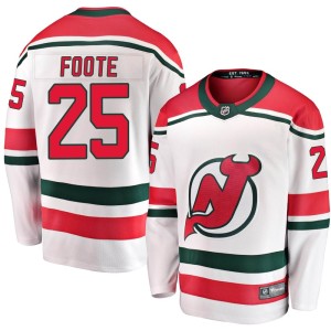 New Jersey Devils Nolan Foote Official White Fanatics Branded Breakaway Youth Alternate NHL Hockey Jersey