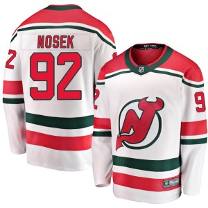 New Jersey Devils Tomas Nosek Official White Fanatics Branded Breakaway Youth Alternate NHL Hockey Jersey