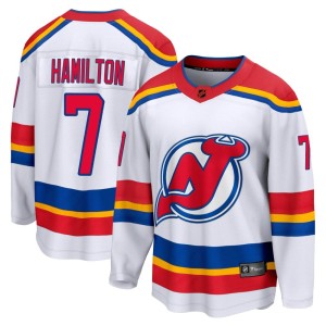 New Jersey Devils Dougie Hamilton Official White Fanatics Branded Breakaway Youth Special Edition 2.0 NHL Hockey Jersey
