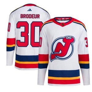 New Jersey Devils Martin Brodeur Official White Adidas Authentic Youth Reverse Retro 2.0 NHL Hockey Jersey