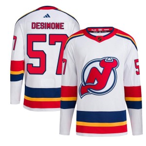 New Jersey Devils Nick DeSimone Official White Adidas Authentic Youth Reverse Retro 2.0 NHL Hockey Jersey