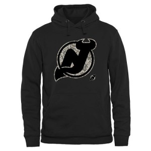 New Jersey Devils Official Black Adult Rink Warrior Pullover Hoodie